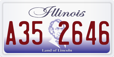 IL license plate A352646
