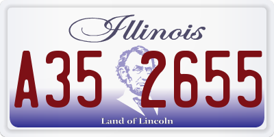 IL license plate A352655