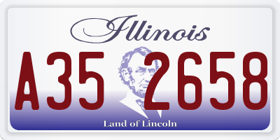 IL license plate A352658