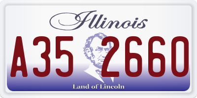 IL license plate A352660