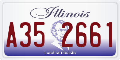IL license plate A352661