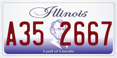 IL license plate A352667