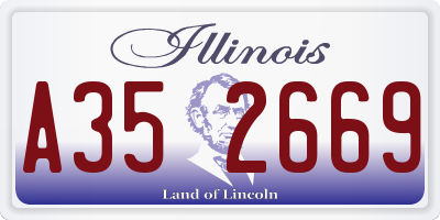 IL license plate A352669