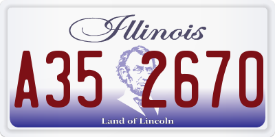IL license plate A352670