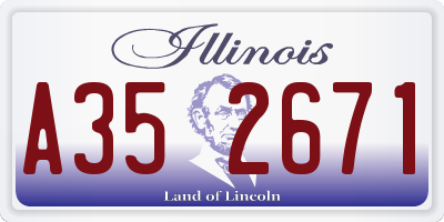 IL license plate A352671