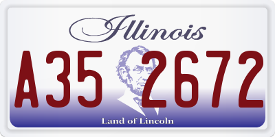 IL license plate A352672