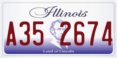 IL license plate A352674