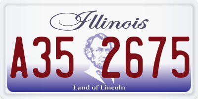 IL license plate A352675