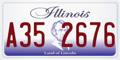 IL license plate A352676
