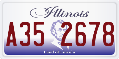IL license plate A352678