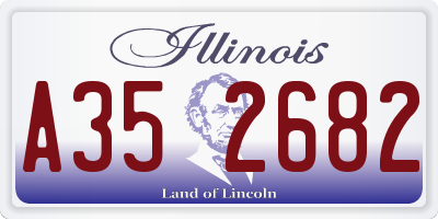 IL license plate A352682