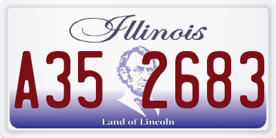 IL license plate A352683