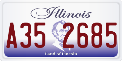 IL license plate A352685