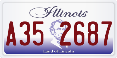 IL license plate A352687