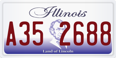 IL license plate A352688