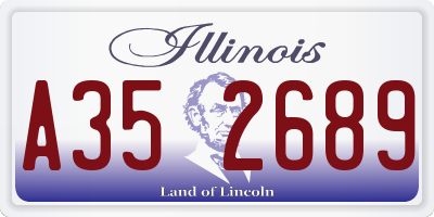 IL license plate A352689