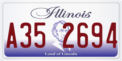 IL license plate A352694