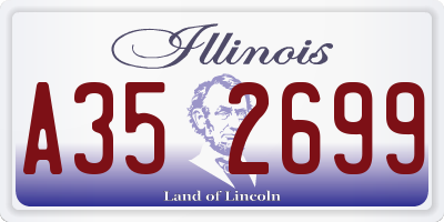 IL license plate A352699