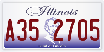 IL license plate A352705