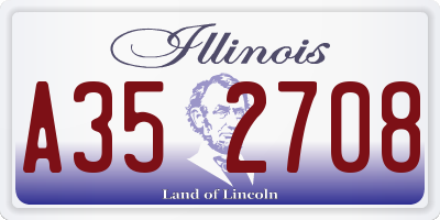 IL license plate A352708