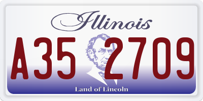 IL license plate A352709
