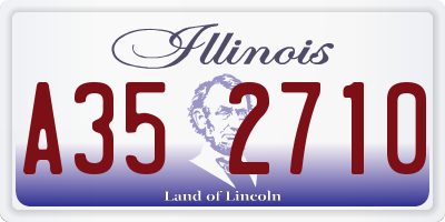 IL license plate A352710