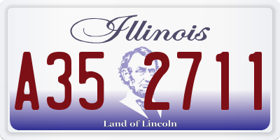 IL license plate A352711