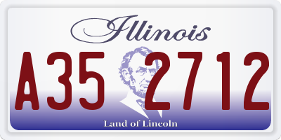 IL license plate A352712