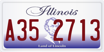 IL license plate A352713