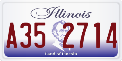 IL license plate A352714