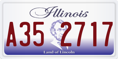 IL license plate A352717