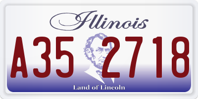 IL license plate A352718