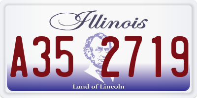 IL license plate A352719