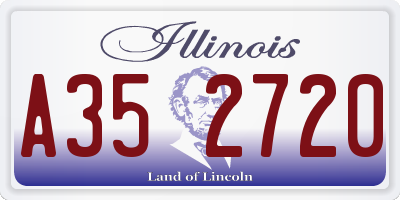 IL license plate A352720