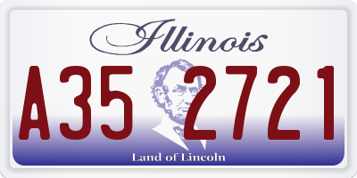 IL license plate A352721