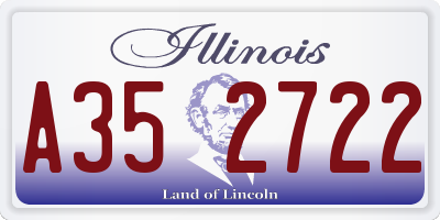 IL license plate A352722