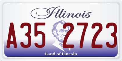 IL license plate A352723