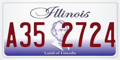 IL license plate A352724
