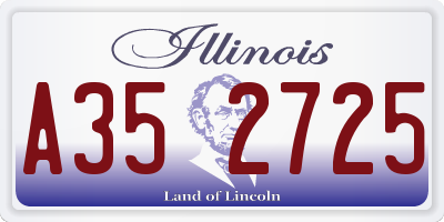 IL license plate A352725
