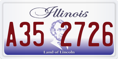 IL license plate A352726