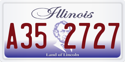 IL license plate A352727