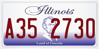 IL license plate A352730