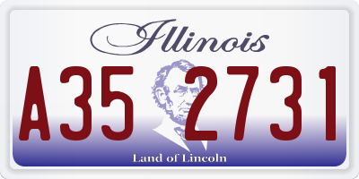IL license plate A352731