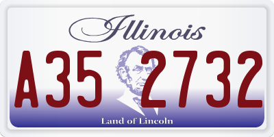IL license plate A352732