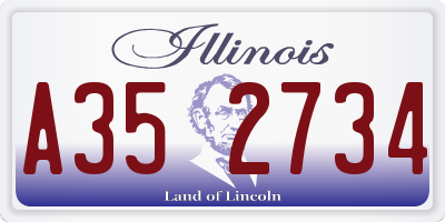 IL license plate A352734