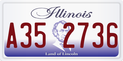 IL license plate A352736