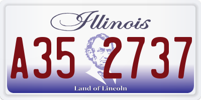 IL license plate A352737