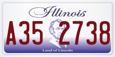 IL license plate A352738