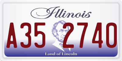 IL license plate A352740