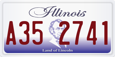 IL license plate A352741
